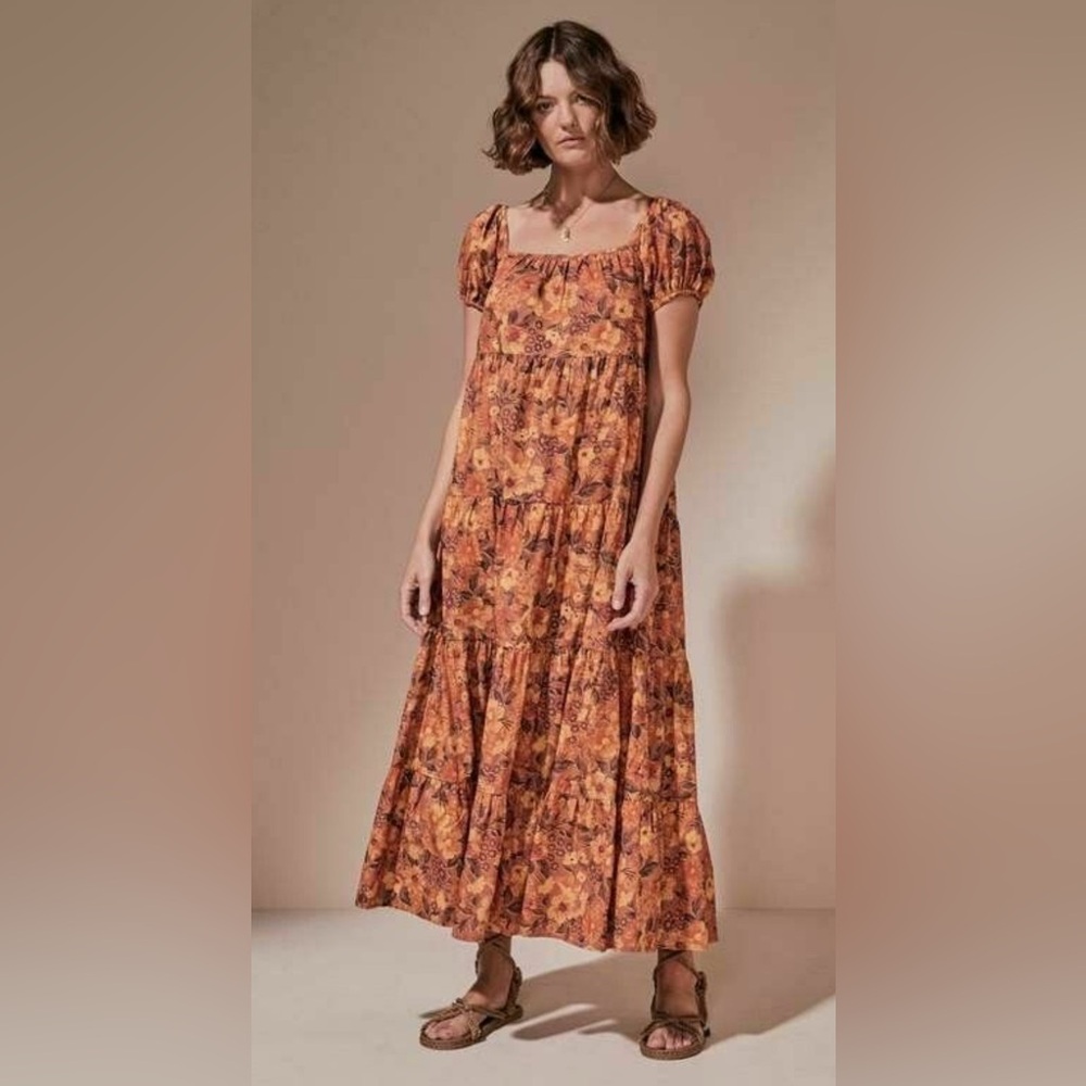 Auguste The Label Flora Mia Maxi Dress XXL NWT Carmel Floral